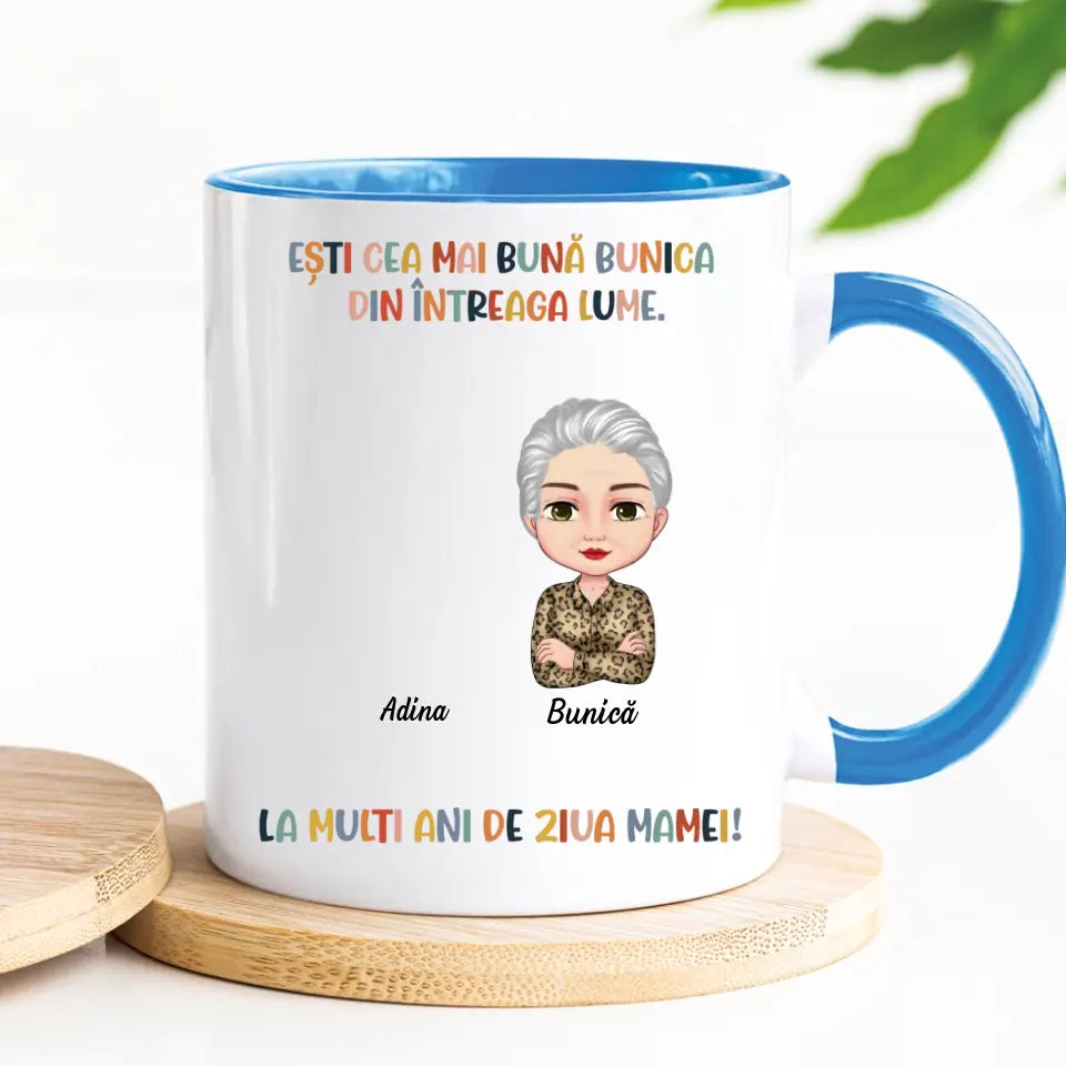 Cană unică pentru bunici cu până la 6 nepoți