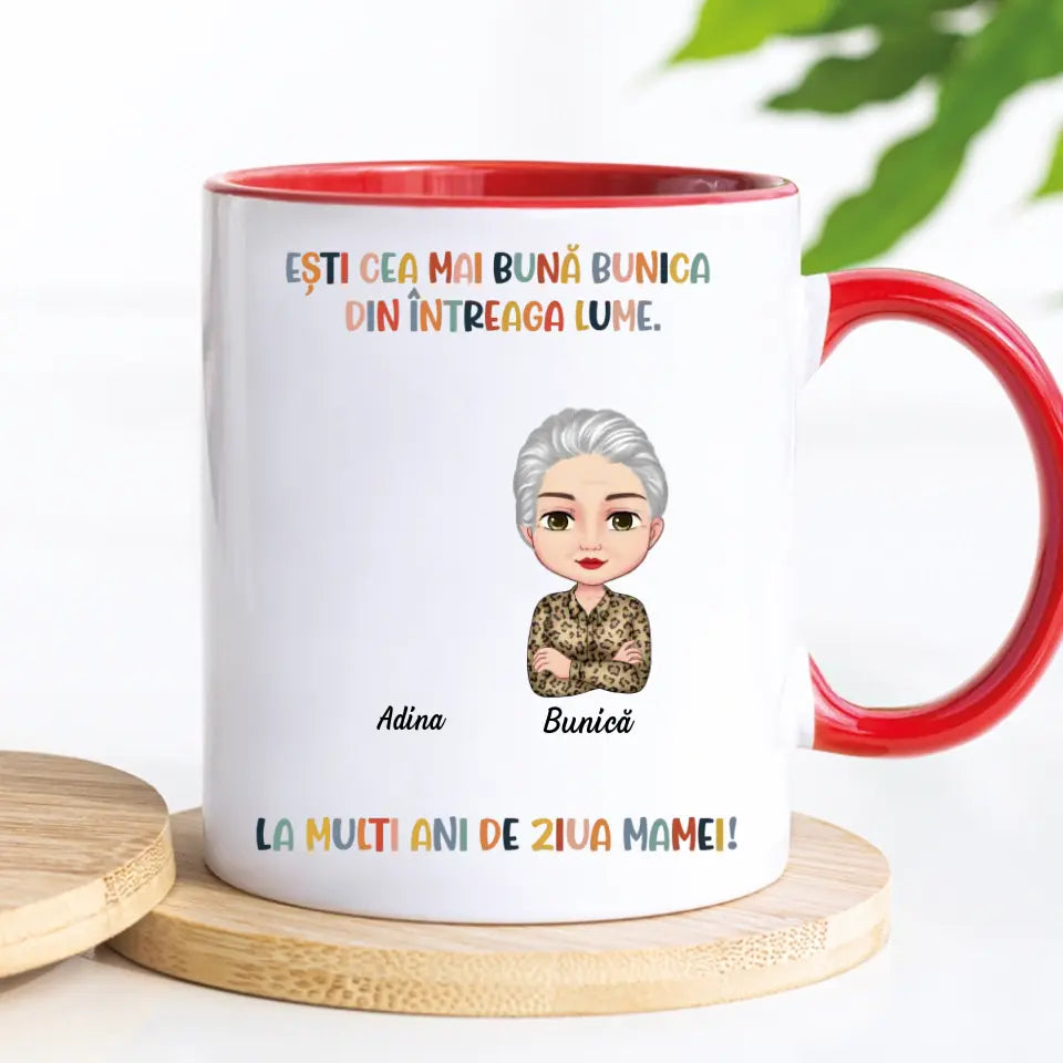 Cană unică pentru bunici cu până la 6 nepoți