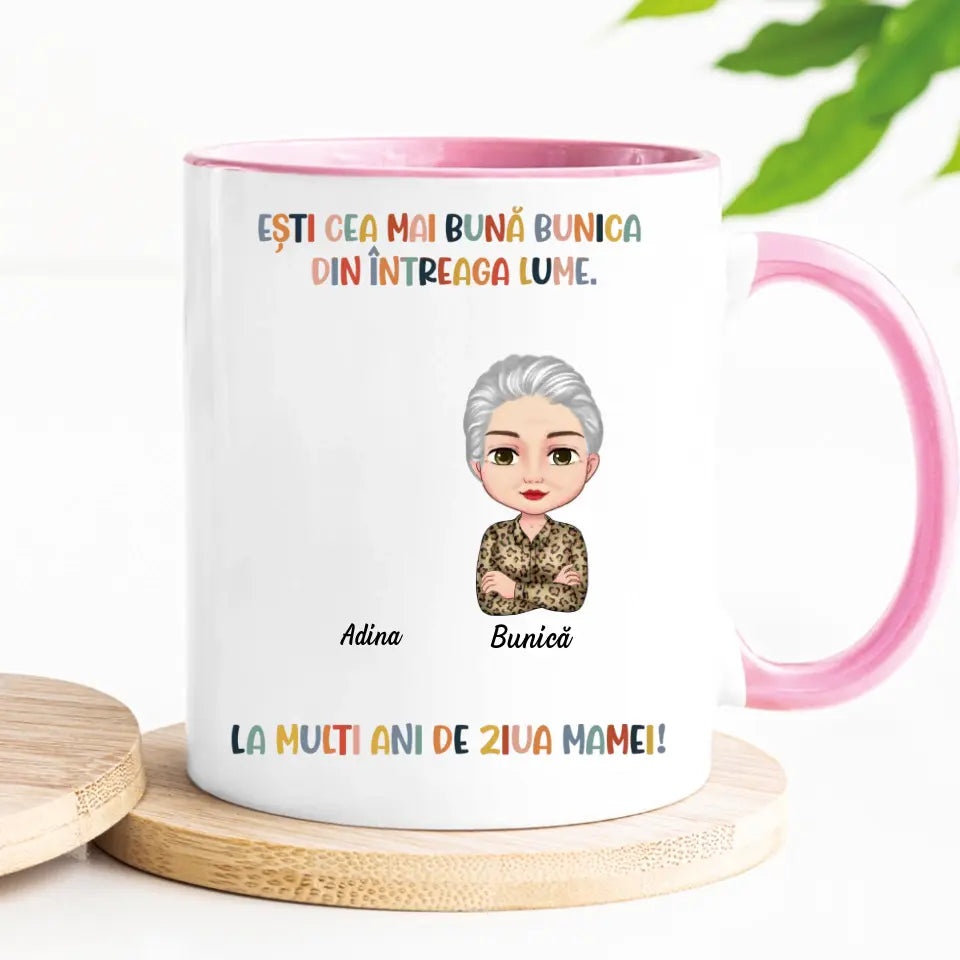 Cană unică pentru bunici cu până la 6 nepoți