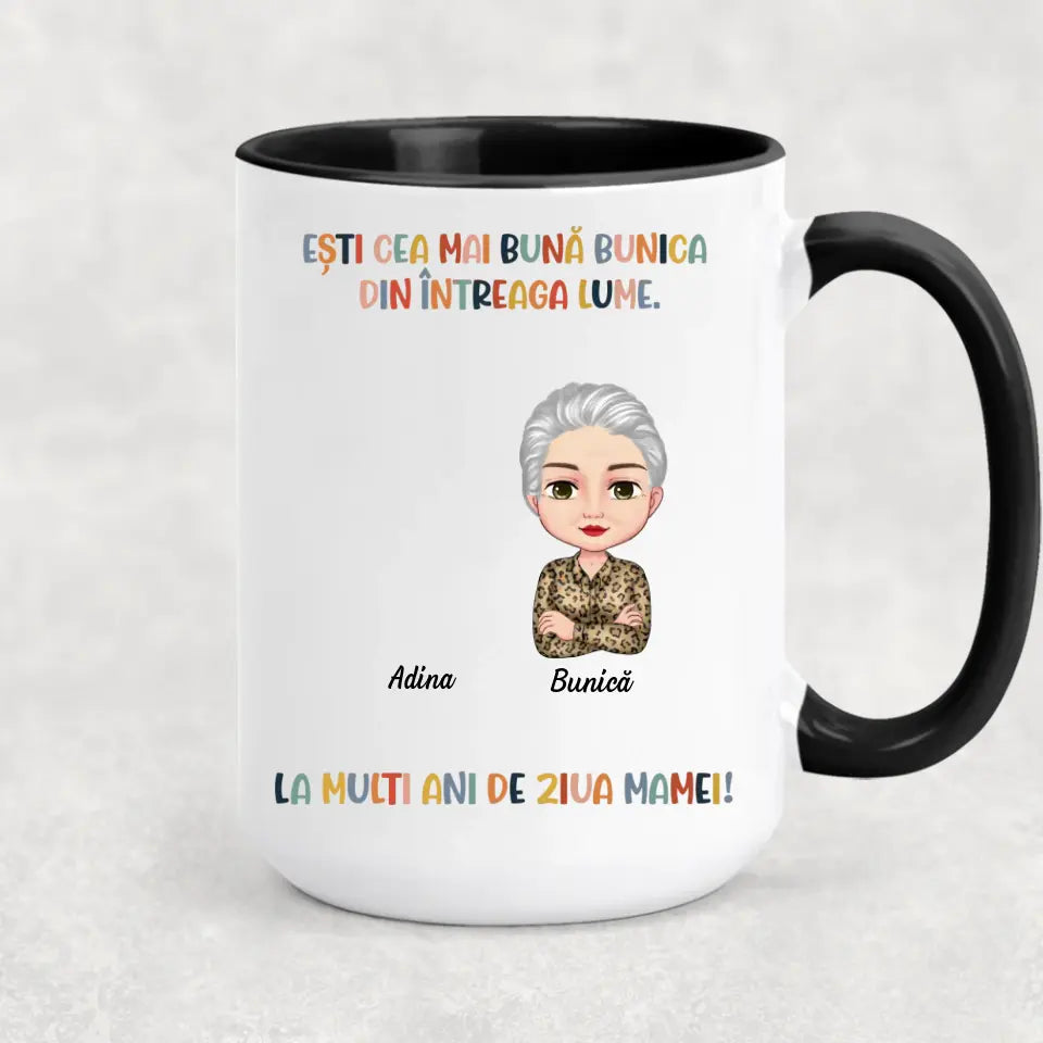 Cană unică pentru bunici cu până la 6 nepoți