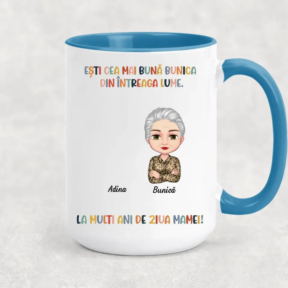 Cană unică pentru bunici cu până la 6 nepoți