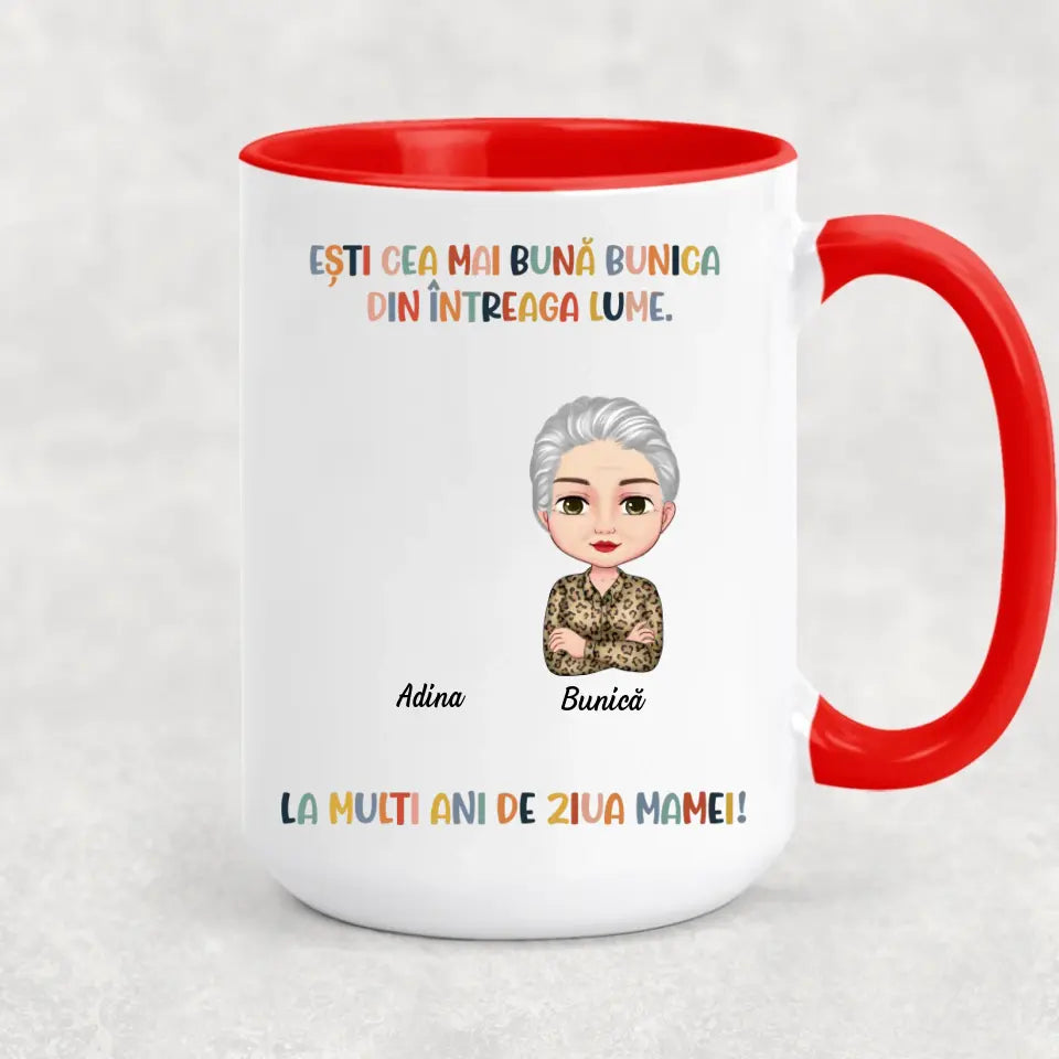 Cană unică pentru bunici cu până la 6 nepoți