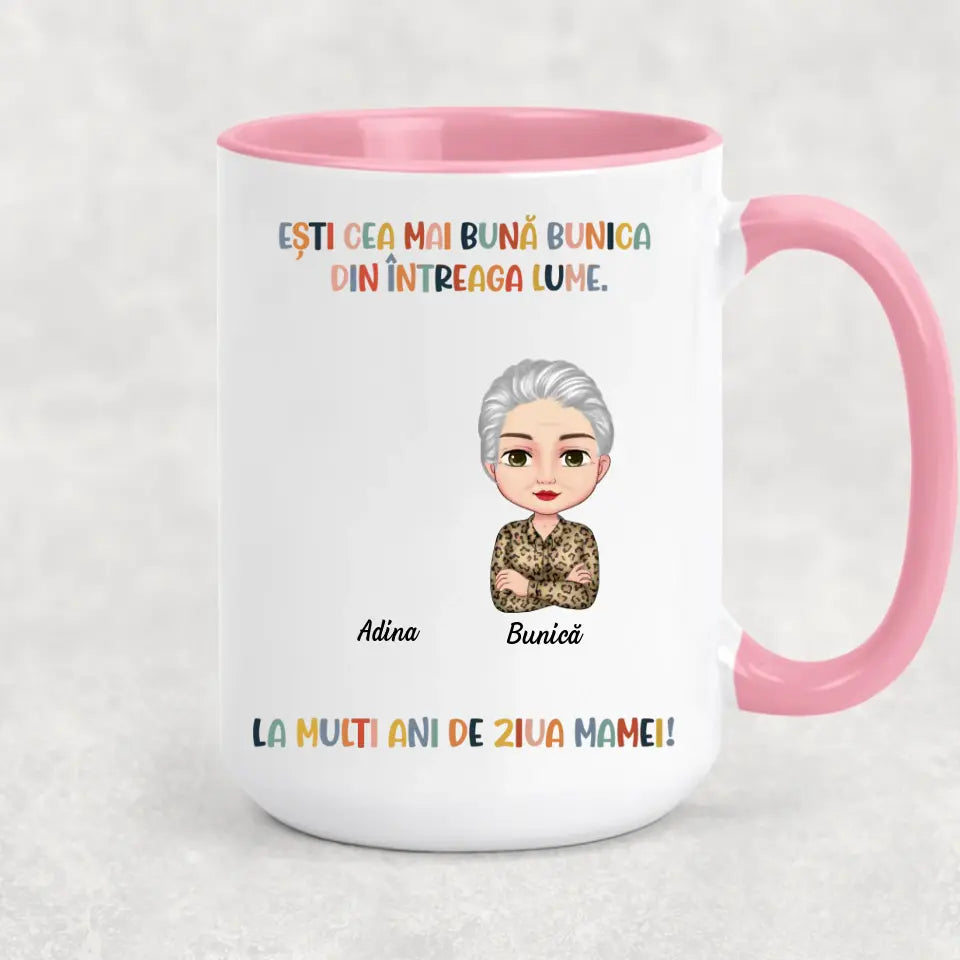 Cană unică pentru bunici cu până la 6 nepoți