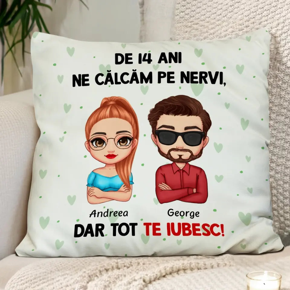 Pernă unică pentru cuplurile îndrăgostite - ne călcăm pe nervi