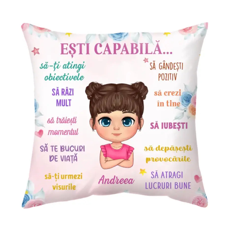 Pernă motivațională pentru copii - gânduri pozitive