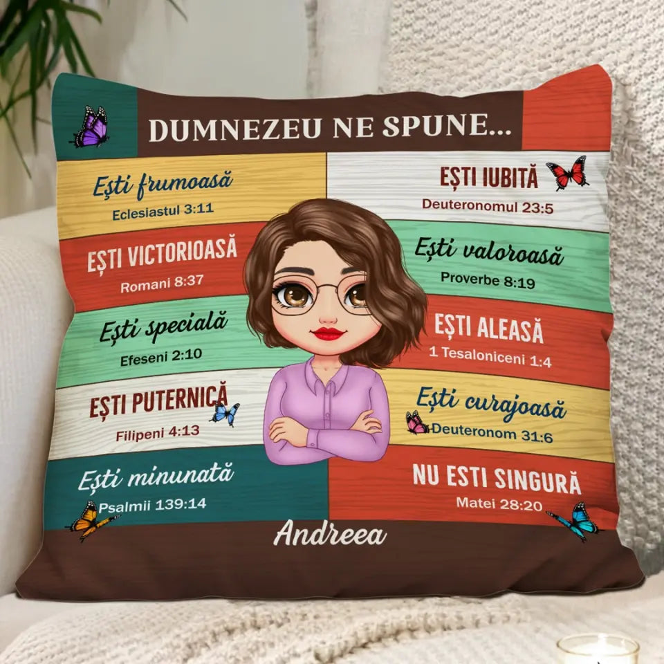 Pernă motivațională unică -  Dumnezeu ne spune