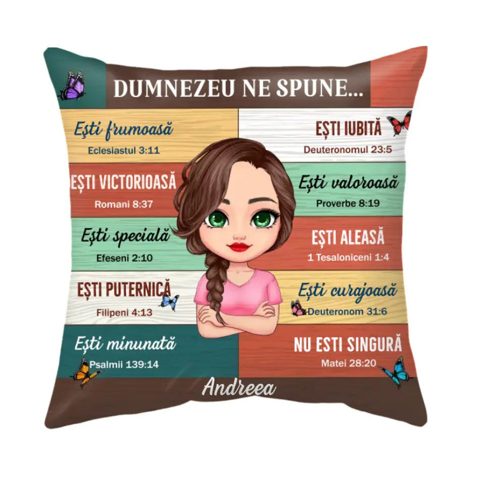 Pernă motivațională unică -  Dumnezeu ne spune