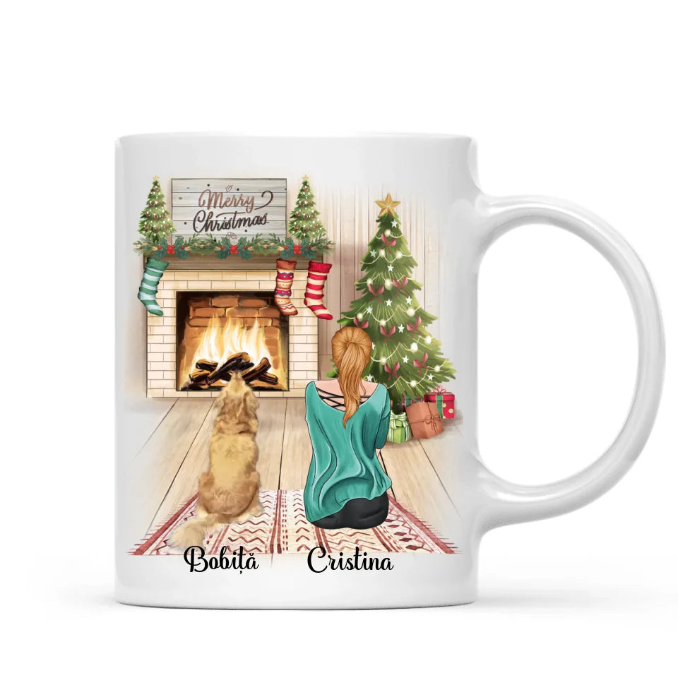 Cană unică de Crăciun cu câini - Nu e doar un câine