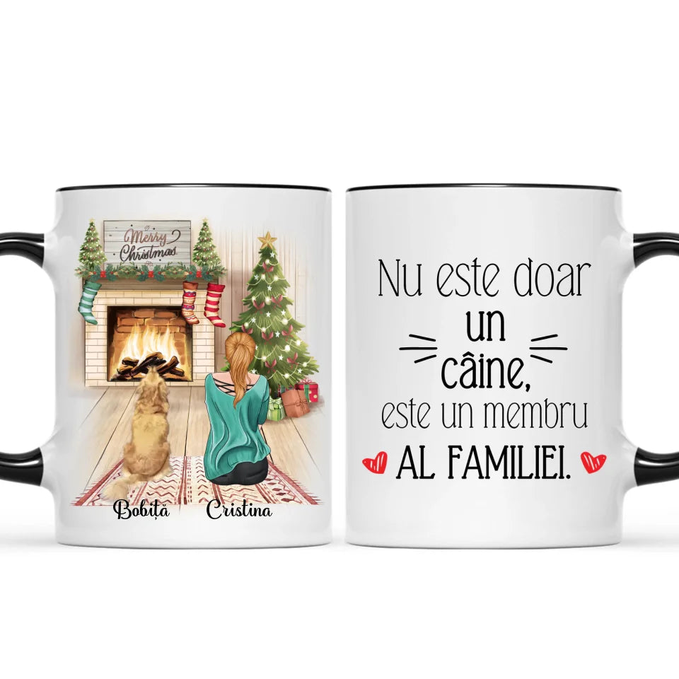 Cană unică de Crăciun cu câini - Nu e doar un câine