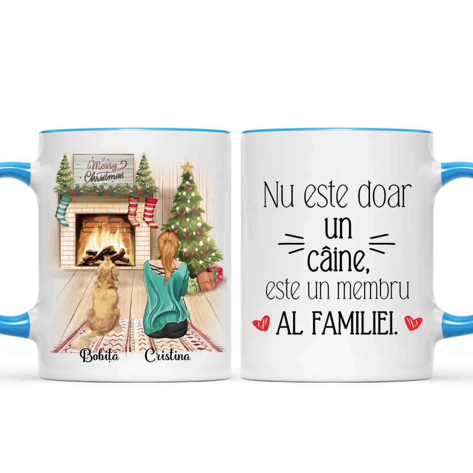 Cană unică de Crăciun cu câini - Nu e doar un câine