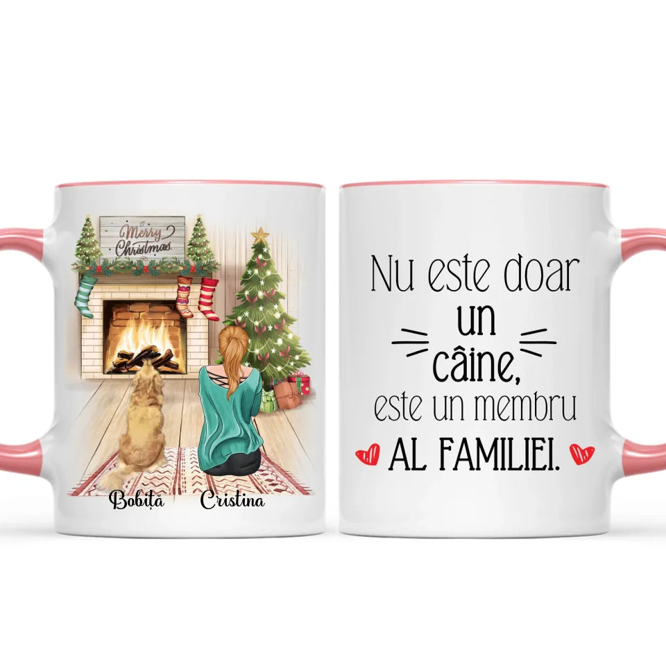 Cană unică de Crăciun cu câini - Nu e doar un câine