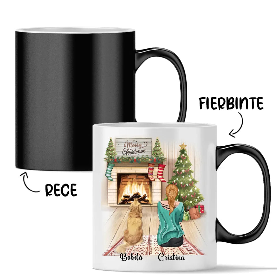 Cană unică de Crăciun cu câini - Nu e doar un câine