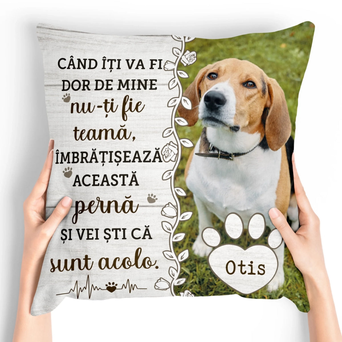 Pernă personalizată cu fotografia ta – Când îțI va fi dor de mine3