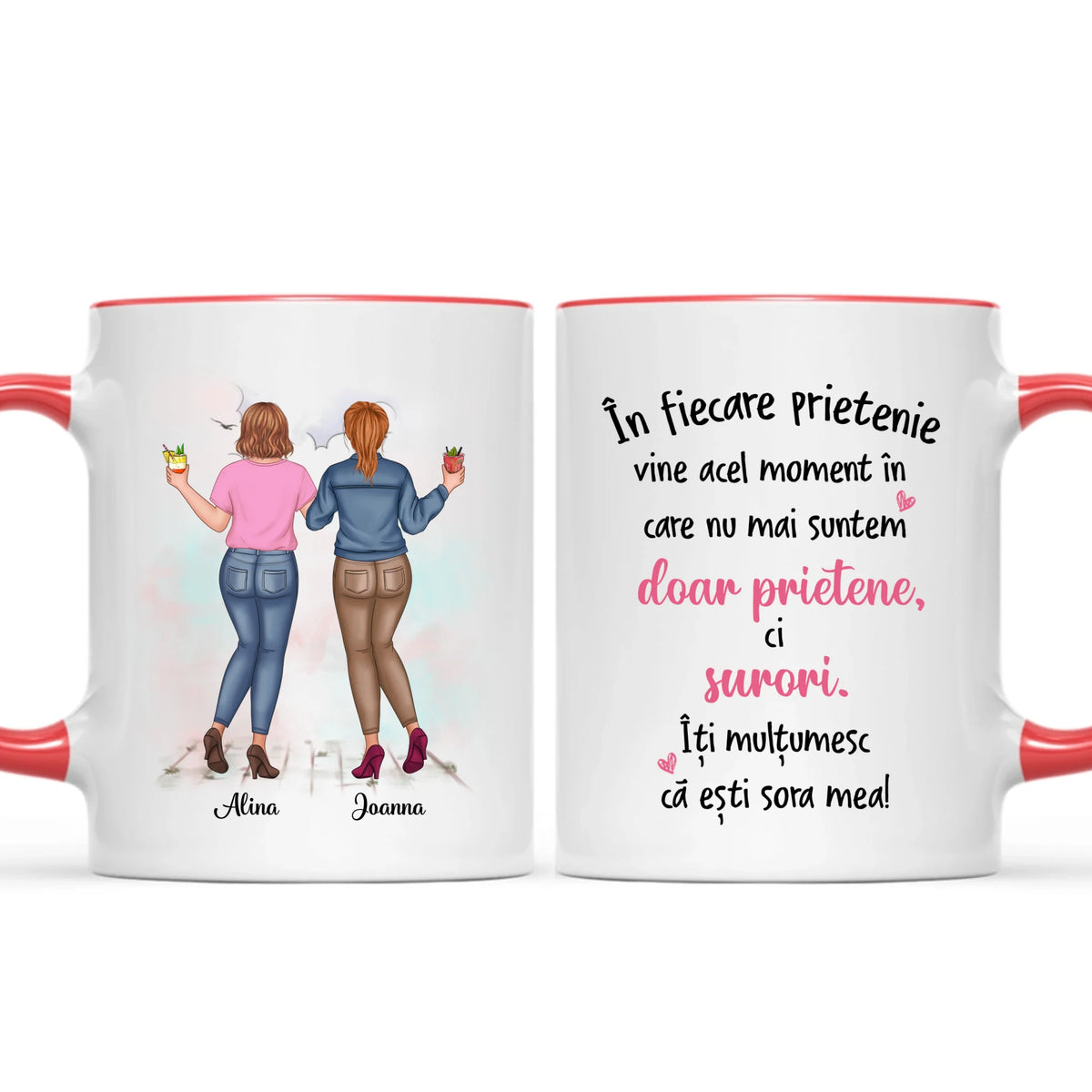 Cană personalizată prietenă - cu până la 5 fete