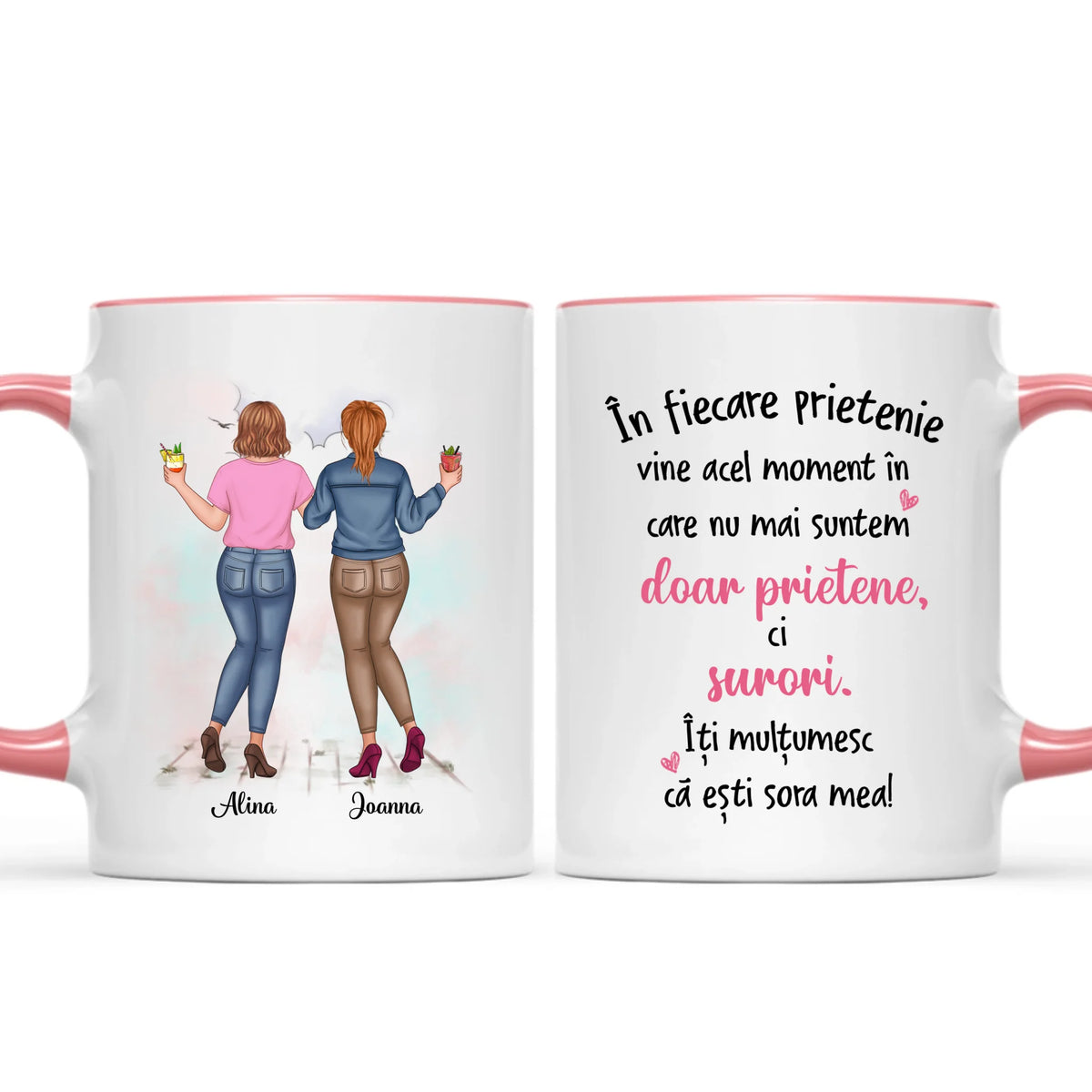 Cană personalizată prietenă - cu până la 5 fete