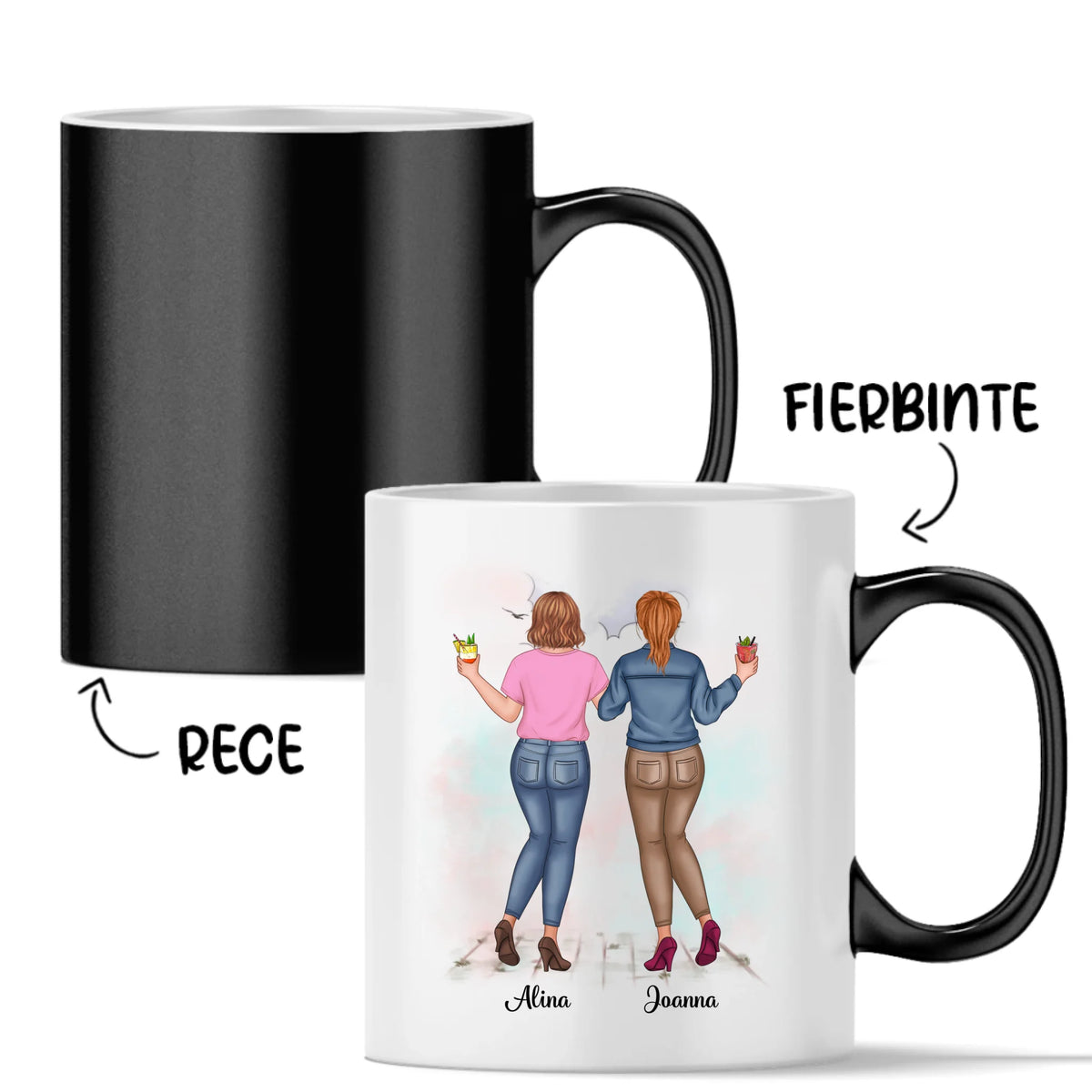 Cană personalizată prietenă - cu până la 5 fete