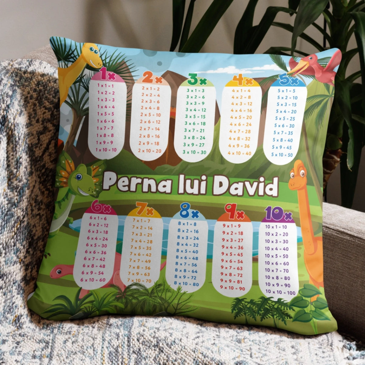 Pernă educativă personalizabilă - tabla înmulțirii4