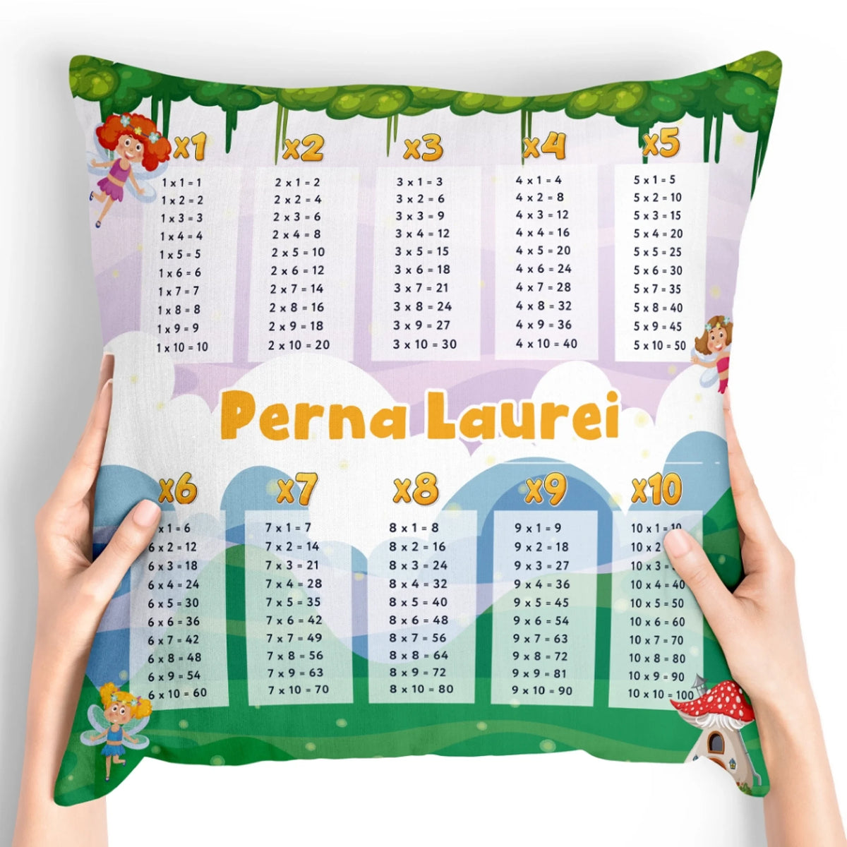 Pernă educativă personalizabilă - tabla înmulțirii