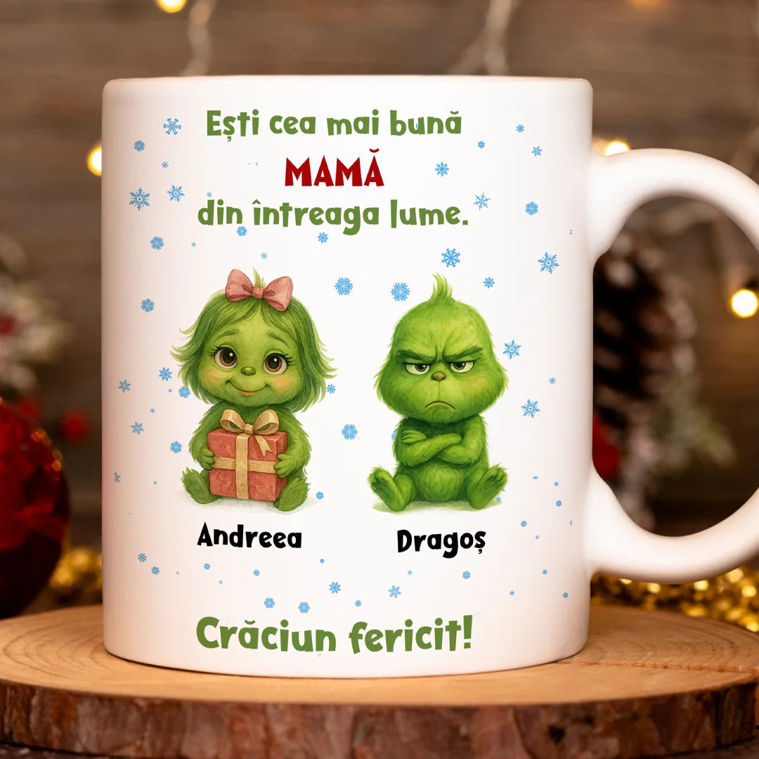 Cană de Crăciun unică pentru familie – cu până la 8 copii