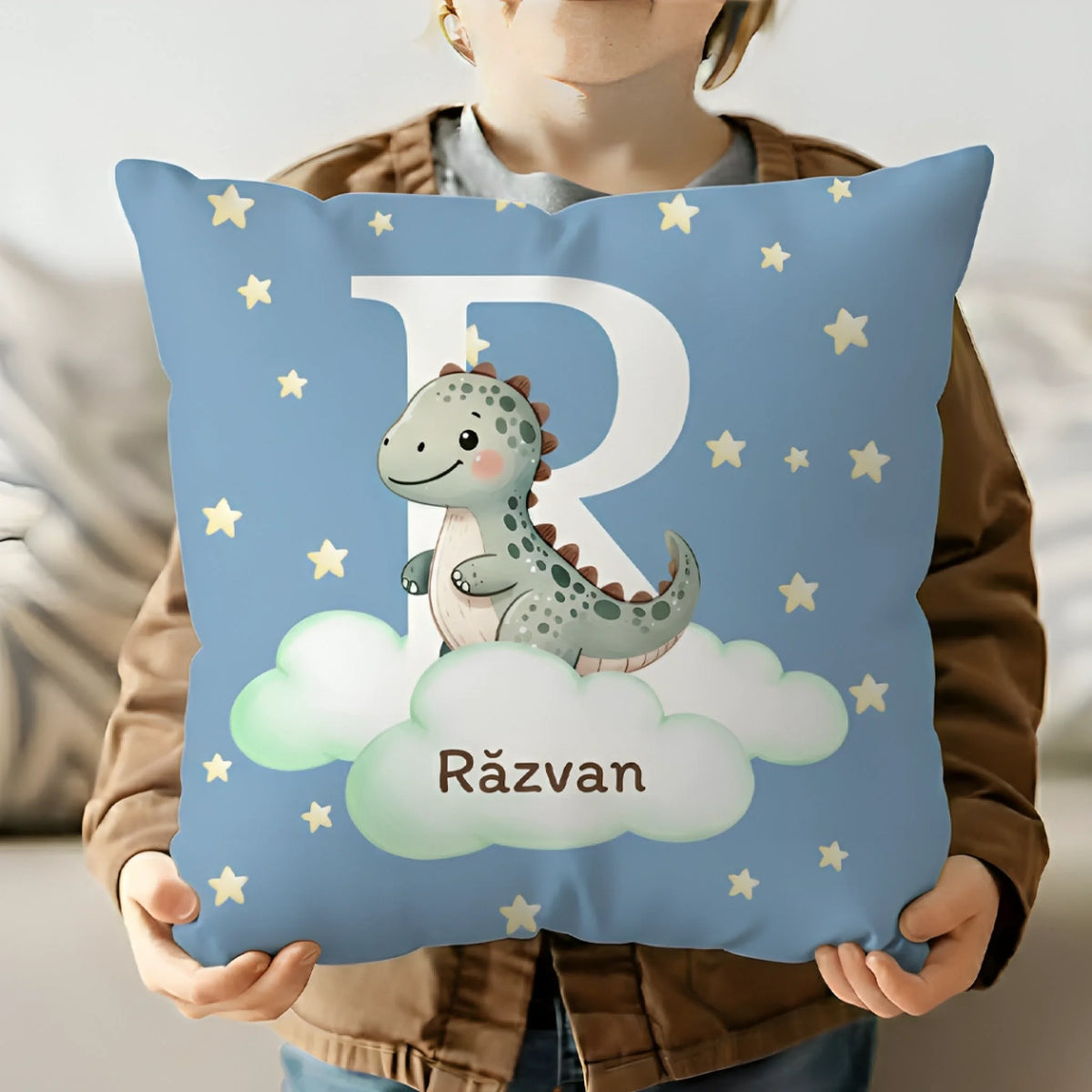 Pernă personalizată pentru copii, cu nume propriu – animale drăguțe6
