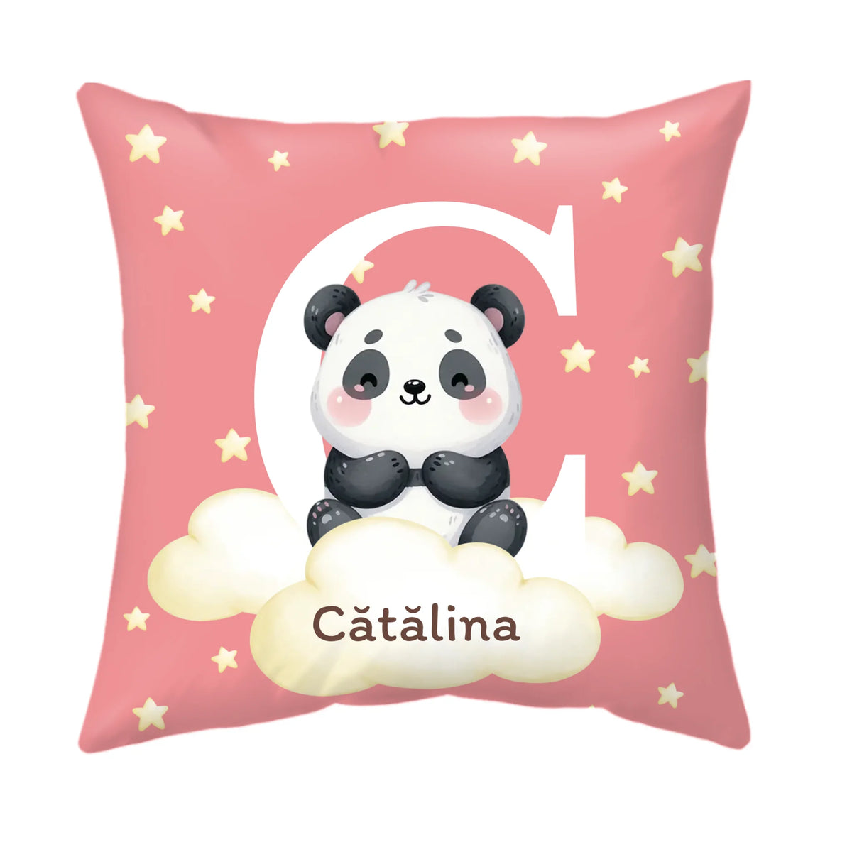 Pernă personalizată pentru copii, cu nume propriu – animale drăguțe