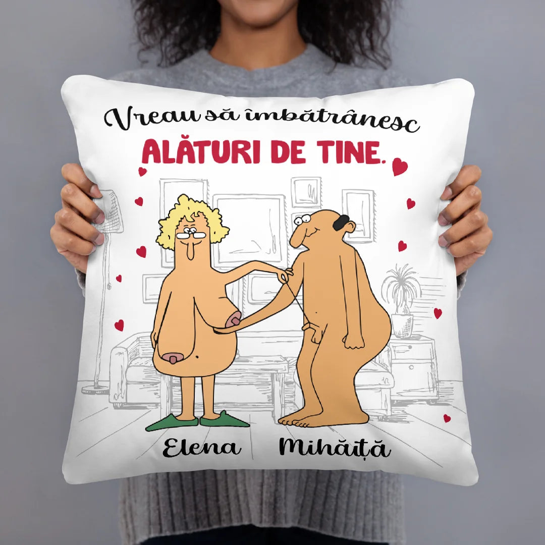 Pernă personalizată amuzantă pentru cupluri