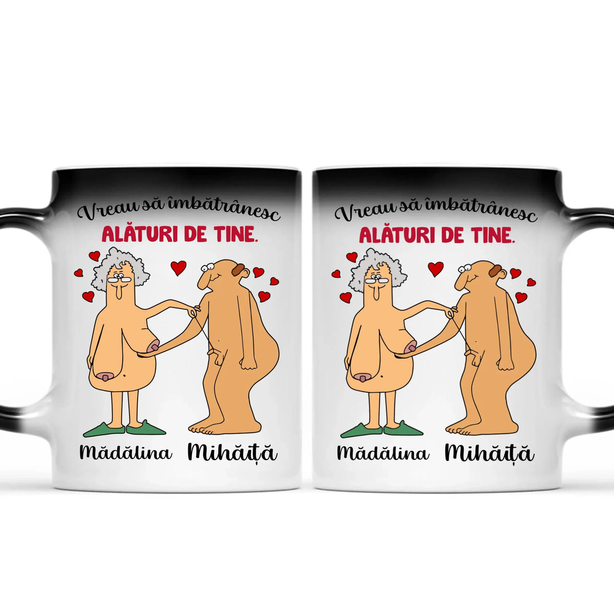 Cană magică personalizată amuzantă pentru cupluri