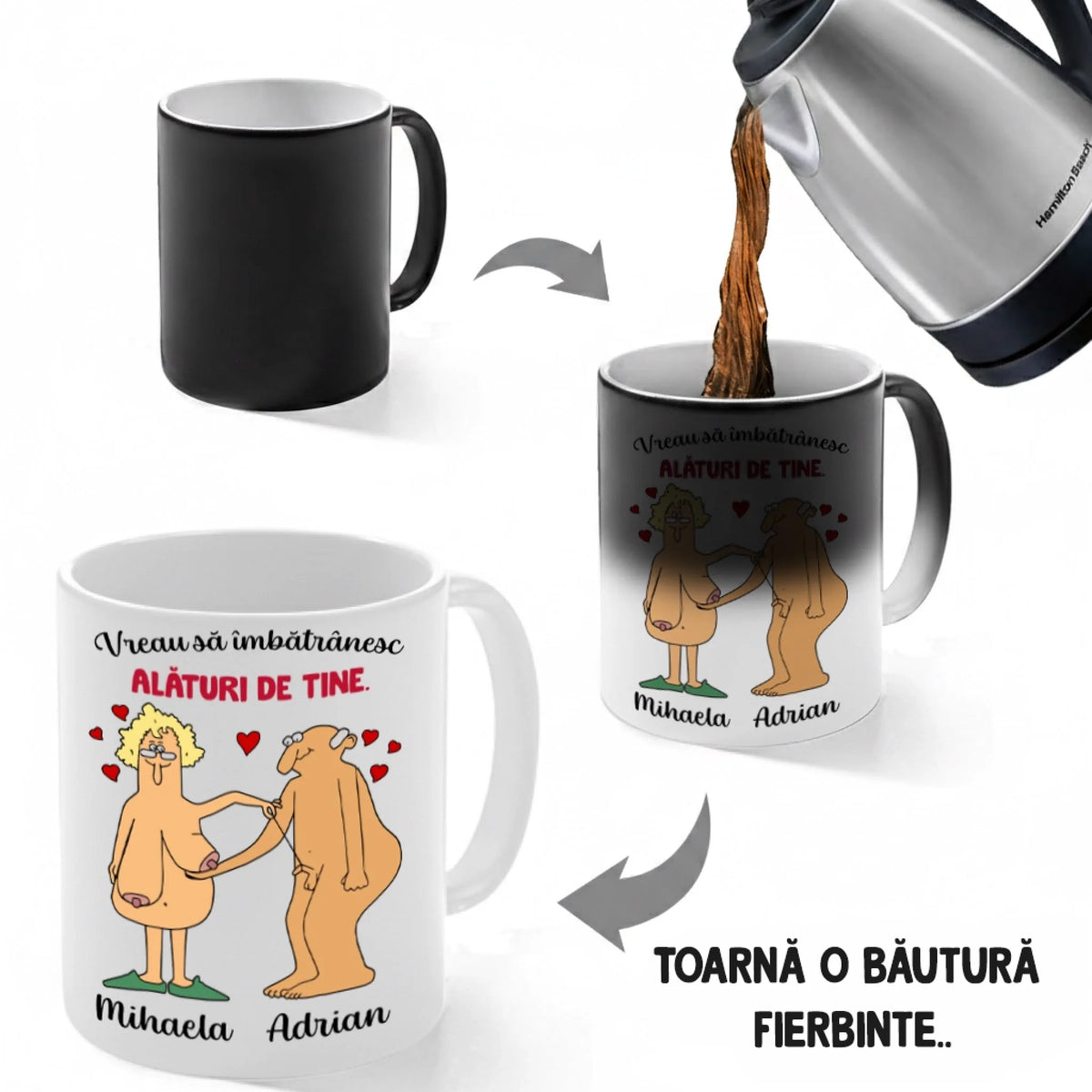 Cană magică personalizată amuzantă pentru cupluri3