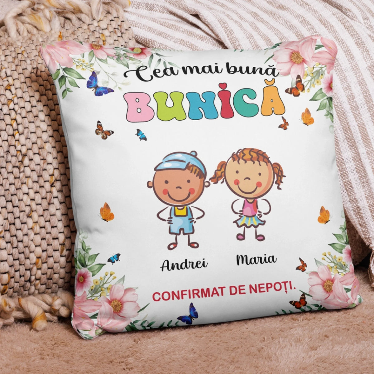 Pernă unică de Ziua Mamei - Cea mai bună bunică2