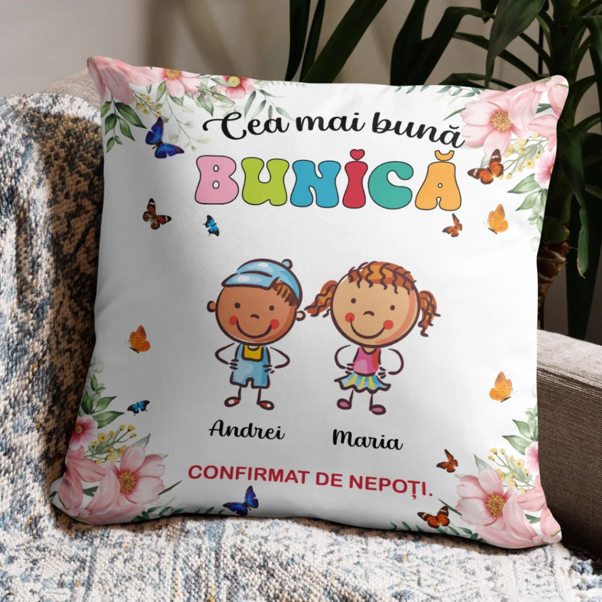 Pernă unică de Ziua Mamei - Cea mai bună bunică3